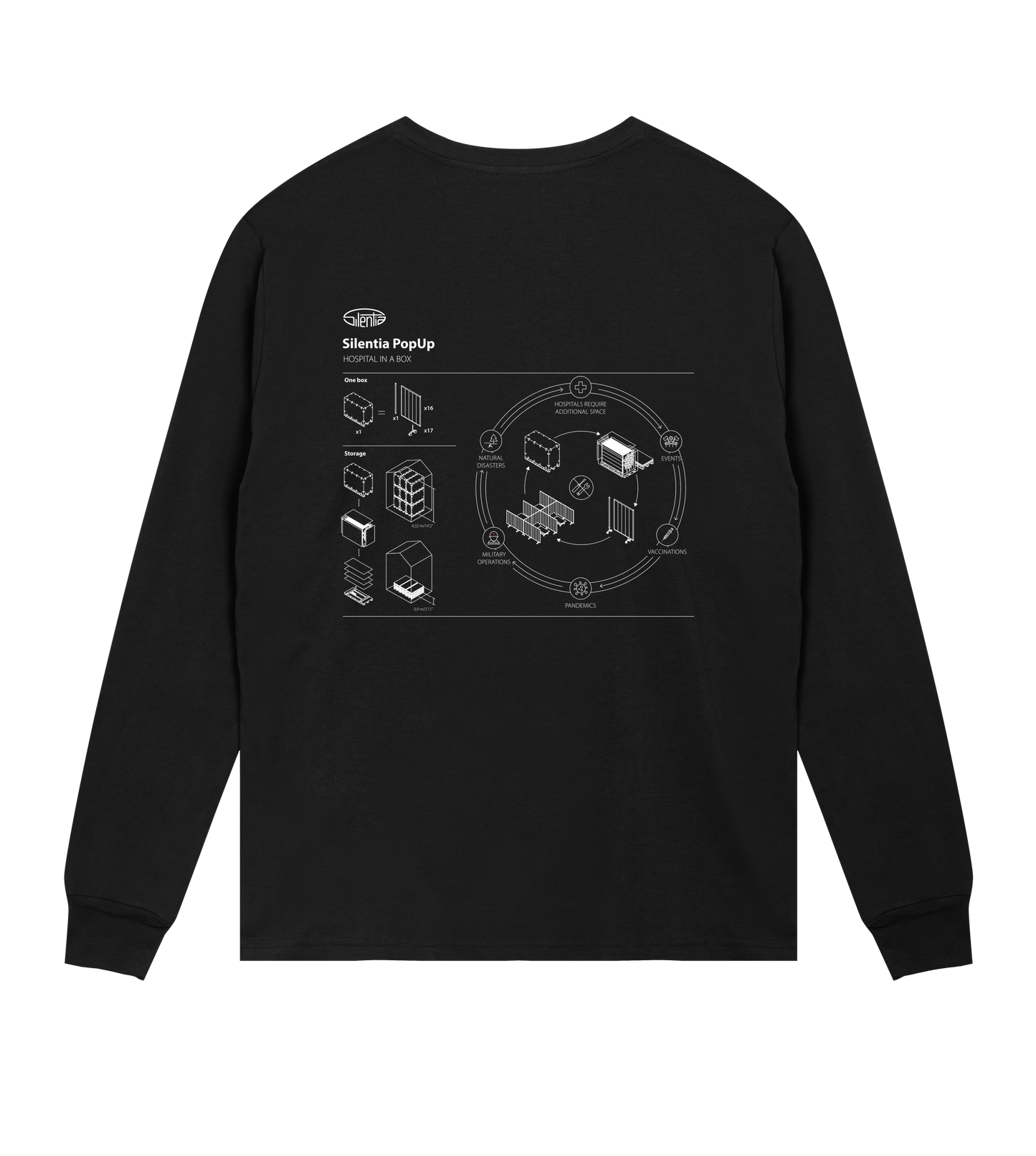 Mens Silentia PopUp Long T - Black