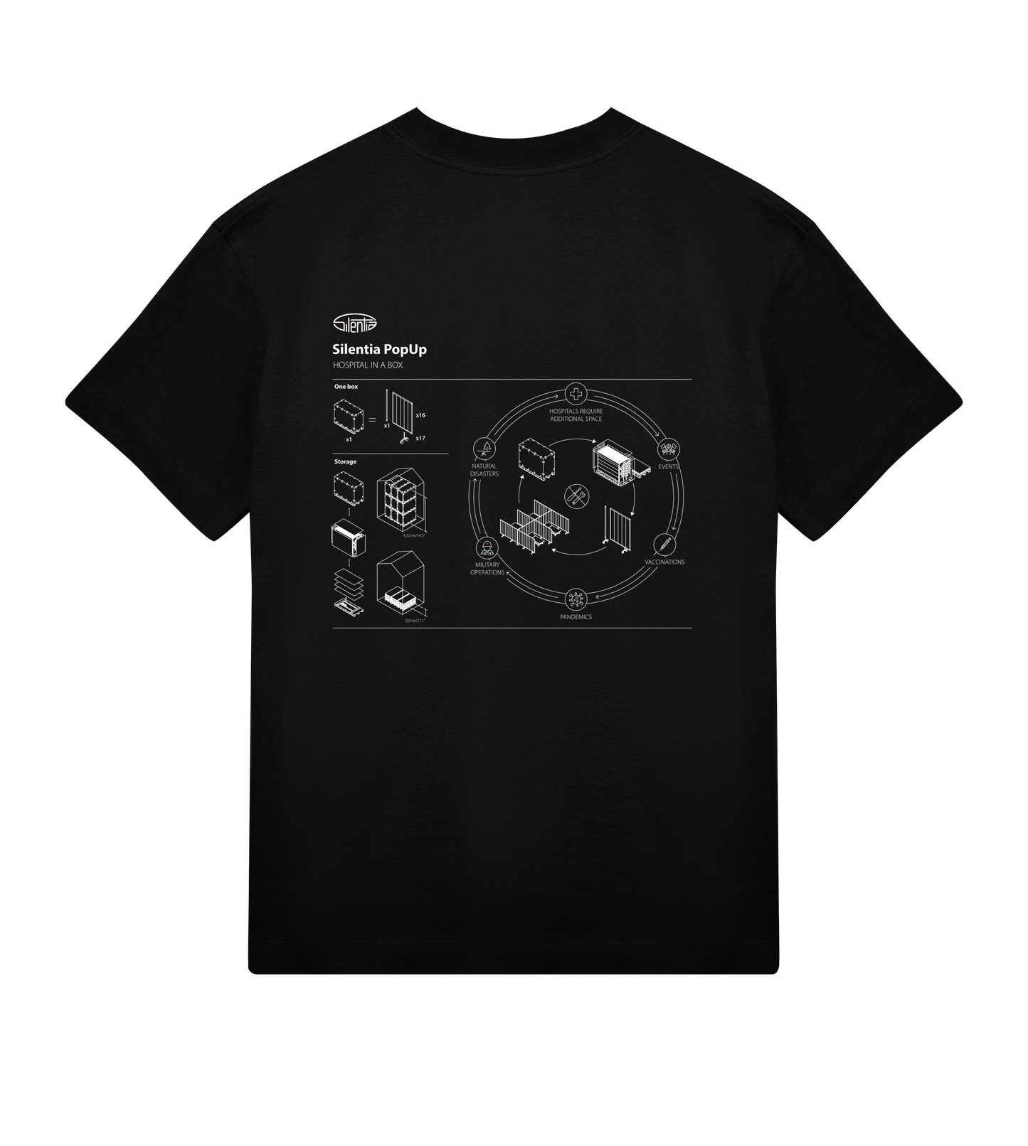 Mens Silentia PopUp T - Black