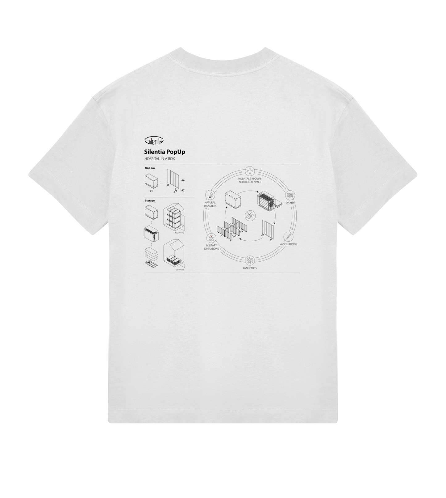 Mens Silentia PopUp T - White