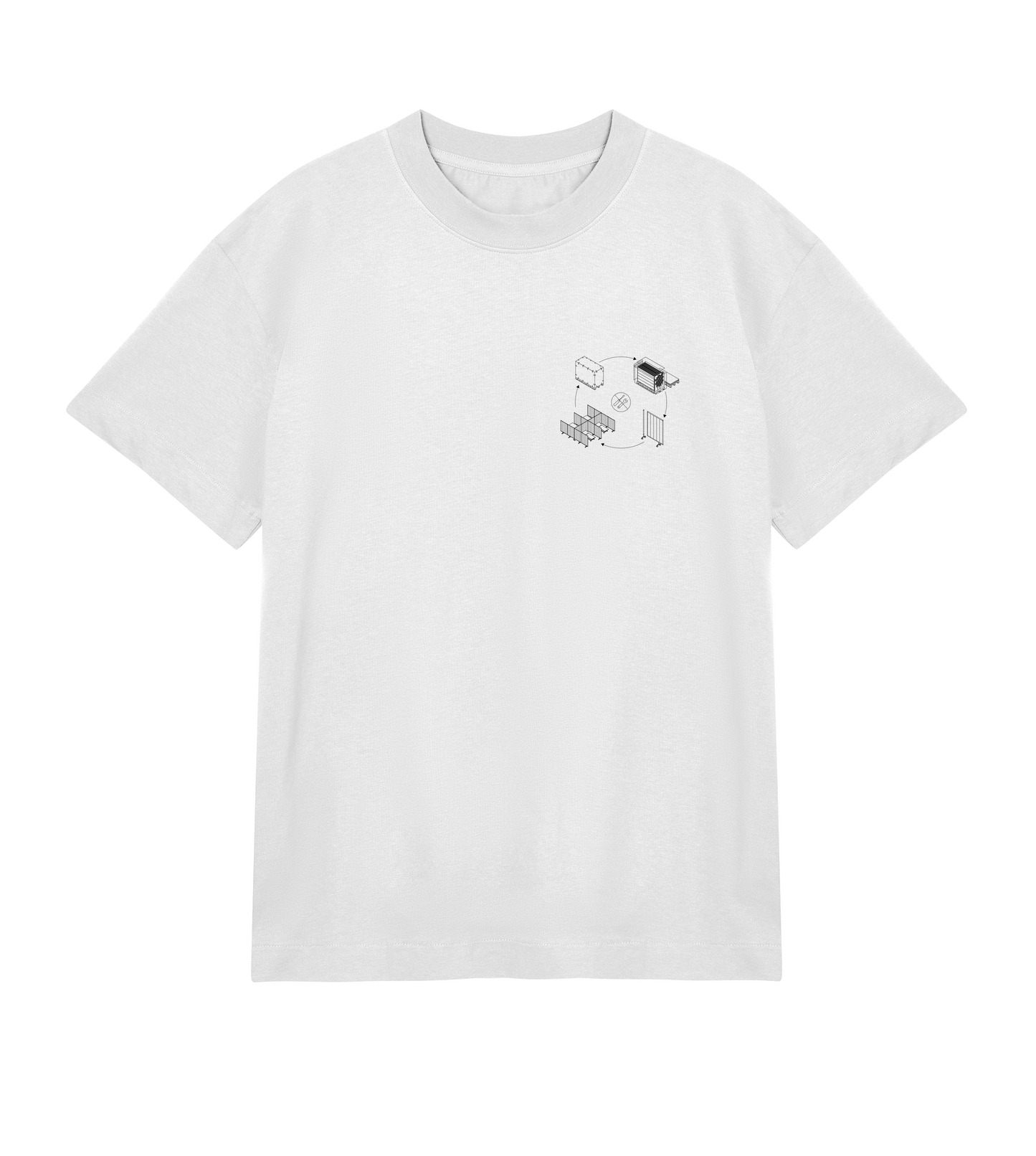 Mens Silentia PopUp T - White